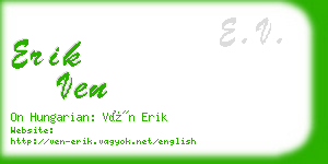 erik ven business card